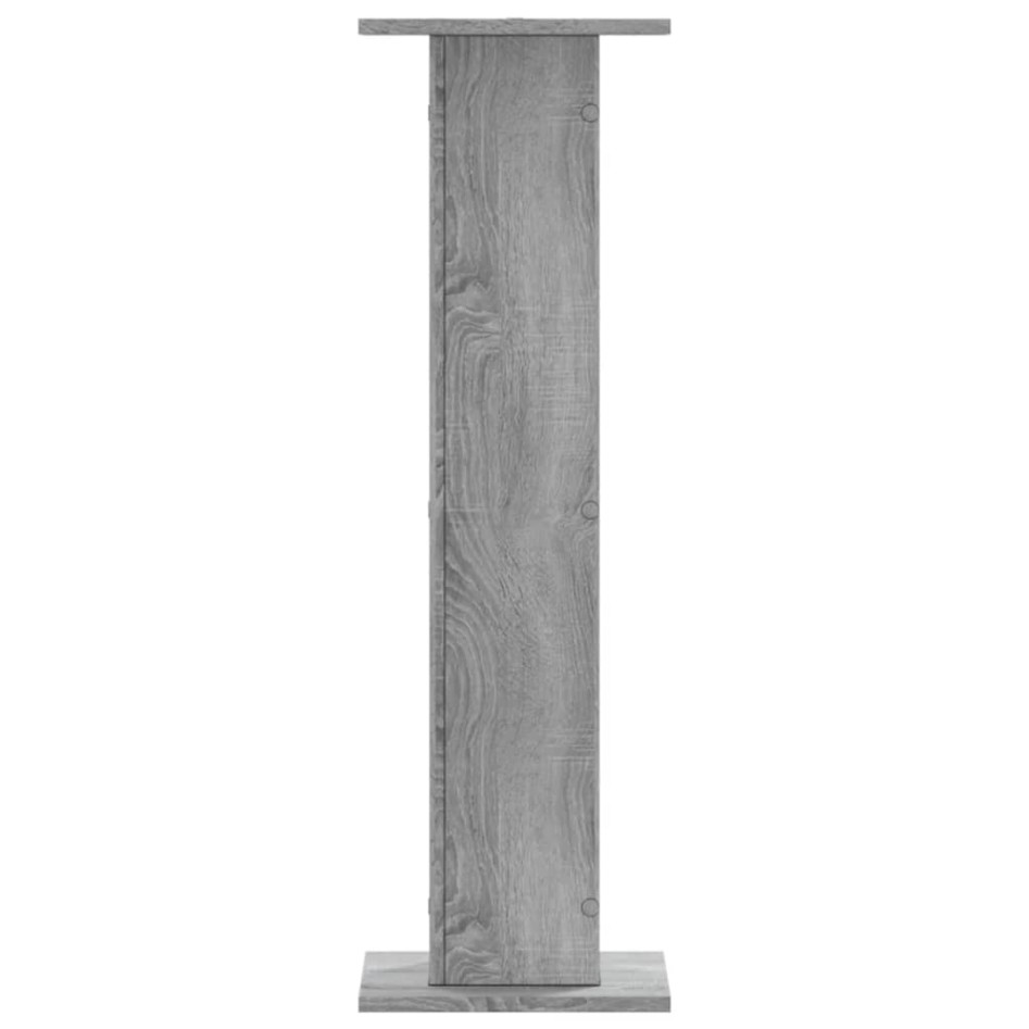 Soportes para plantas 2 uds madera gris Sonoma 30x30x95