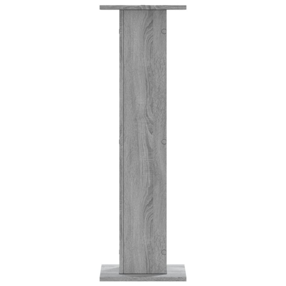 Soportes para plantas 2 uds madera gris Sonoma 30x30x95