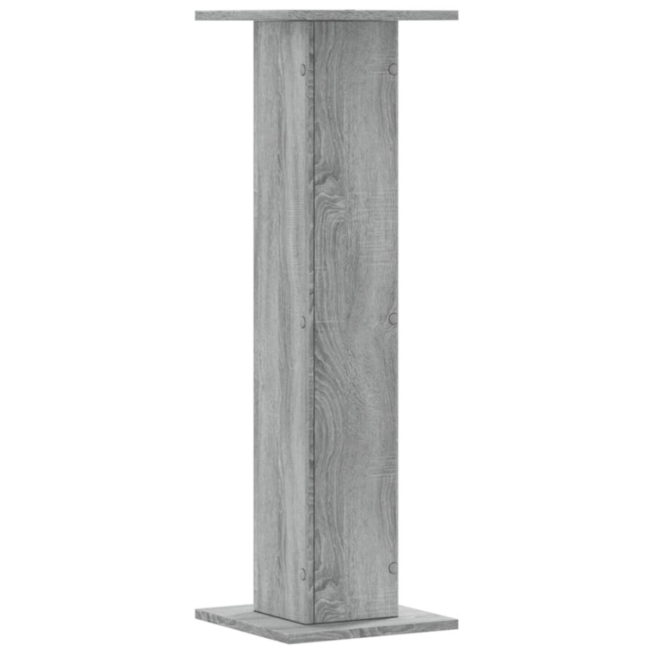 Soportes para plantas 2 uds madera gris Sonoma 30x30x95