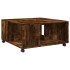 Mesa de centro madera de ingeniería roble ahumado 80x80x40