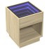 Mesita de noche con Infinity LED roble Sonoma 40x40x50