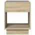Mesita de noche con Infinity LED roble Sonoma 40x40x50