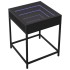 Mesita de noche con Infinity LED negra 40x40x51