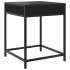 Mesita de noche con Infinity LED negra 40x40x51