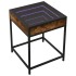 Mesita de noche con Infinity LED roble ahumado 40x40x51