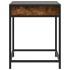 Mesita de noche con Infinity LED roble ahumado 40x40x51