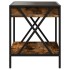Mesita de noche con Infinity LED roble ahumado 40x40x49