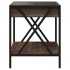 Mesita de noche con Infinity LED marrón roble 40x40x49