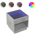 Mesita de noche con Infinity LED gris hormigón 50x50x50