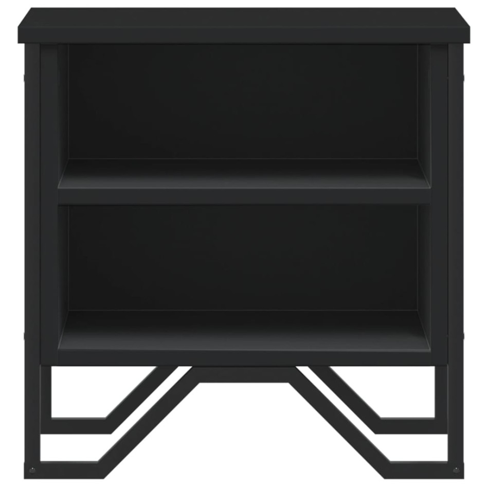 Mesitas de noche 2 uds madera de ingeniería negra 40x30x40