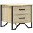 Mesita de noche madera de ingeniería roble Sonoma 40x41x40