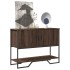 Mesa consola madera de ingeniería marrón roble 100x35x74,5