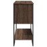 Mesa consola madera de ingeniería marrón roble 100x35x74,5