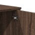 Mesa consola madera de ingeniería marrón roble 100x35x74,5