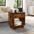 Mesa de centro con Infinity LED roble ahumado 40x40x50