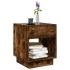 Mesa de centro con Infinity LED roble ahumado 40x40x50