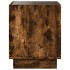 Mesa de centro con Infinity LED roble ahumado 40x40x50