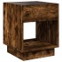 Mesa de centro con Infinity LED roble ahumado 40x40x50