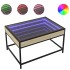 Mesa de centro con Infinity LED roble Sonoma 70x50x41