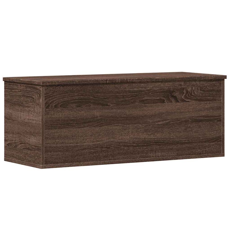Caja de almacenaje madera ingeniería marrón roble 90x35x35