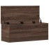 Caja de almacenaje madera ingeniería marrón roble 90x35x35