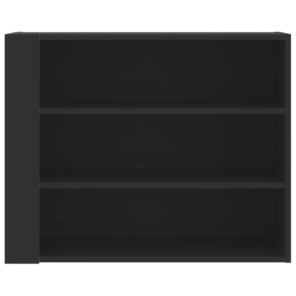 Armario de pared madera de ingeniería negro 75x35x60