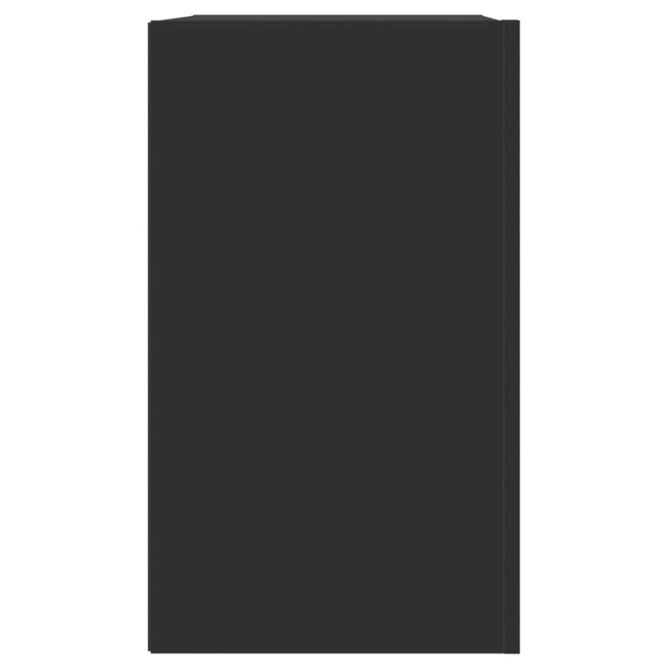 Armario de pared madera de ingeniería negro 75x35x60