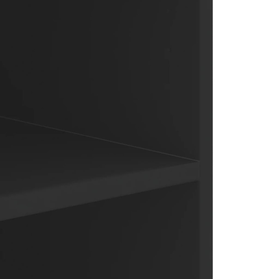 Armario de pared madera de ingeniería negro 75x35x60