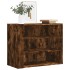 Armario de pared madera de ingeniería roble ahumado 75x35x60