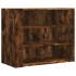 Armario de pared madera de ingeniería roble ahumado 75x35x60