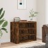 Armario de pared madera de ingeniería roble ahumado 75x35x60