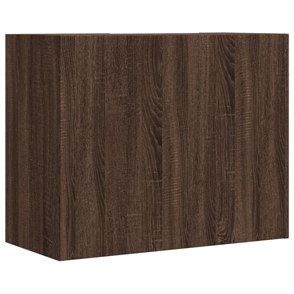 Armario de pared madera de ingeniería marrón roble 75x35x60