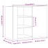 Armario de pared madera de ingeniería marrón roble 75x35x60