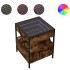 Mesa de centro con Infinity LED roble ahumado 40x40x51
