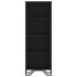 Estantería de madera de ingeniería negra 50x31x137,5