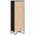 Estantería de madera de ingeniería negra 50x31x137,5