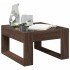 Mesa de centro con Infinity LED marrón roble 50x53x30