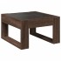Mesa de centro con Infinity LED marrón roble 50x53x30