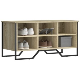 Zapatero de madera de ingeniería roble Sonoma 90x38x45,5