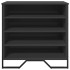 Zapatero de madera de ingeniería negro 80x38x78