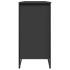 Zapatero de madera de ingeniería negro 80x38x78