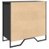 Zapatero de madera de ingeniería negro 80x38x78