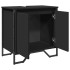 Armario para lavabo de baño madera ingeniería negro 60x35x60
