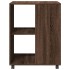 Mesa auxiliar ruedas madera ingeniería marrón roble 55x60x78