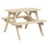 Mesa de picnic para 4 niños agujero para sombrilla madera