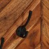 Perchero de pared con 6 ganchos madera maciza de