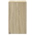 Mesitas de noche luces LED 2 uds madera ingeniería roble