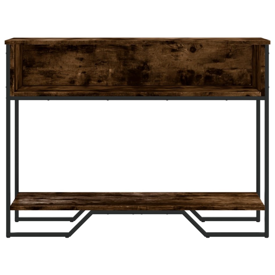 Mesa consola madera de ingeniería roble ahumado 100x35x74,5