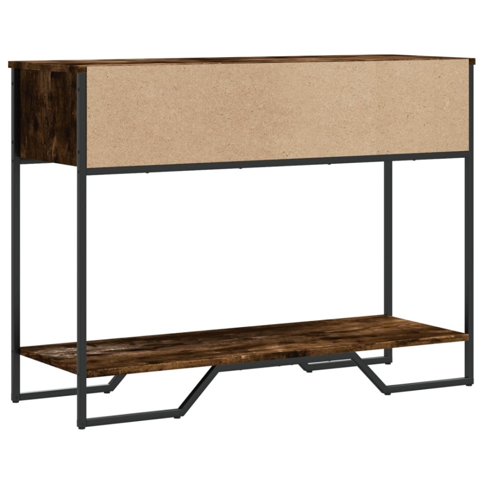 Mesa consola madera de ingeniería roble ahumado 100x35x74,5
