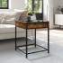 Mesa de centro con Infinity LED roble ahumado 40x40x51